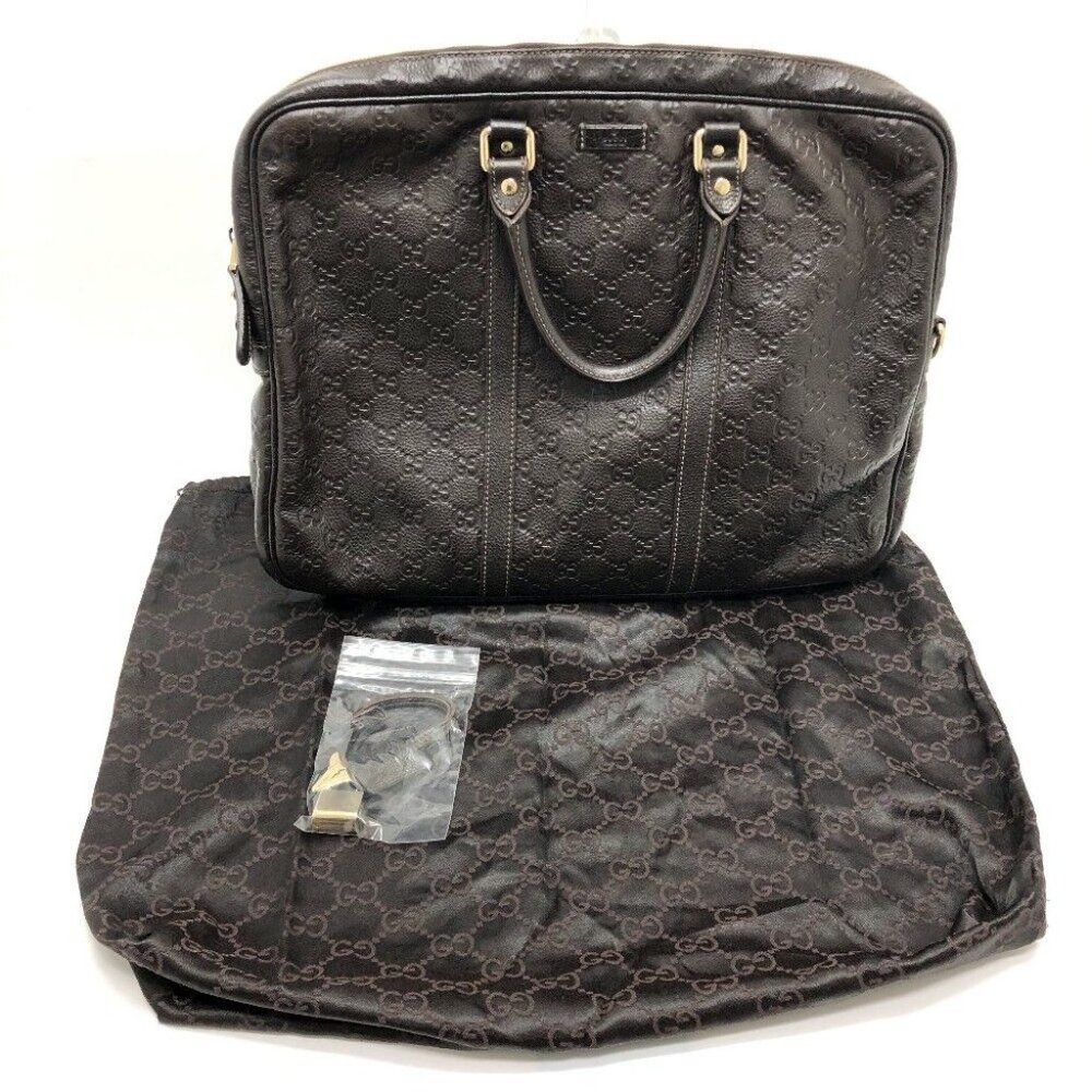 GUCCI 201480 Sima Line Hand Bag Business bag Briefcase
